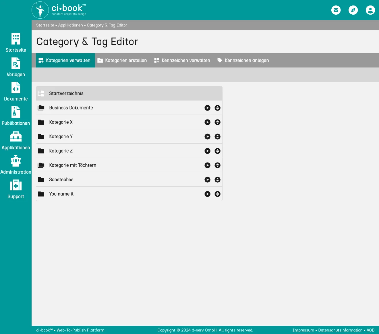 ci-book™ • Category & Tag Editor