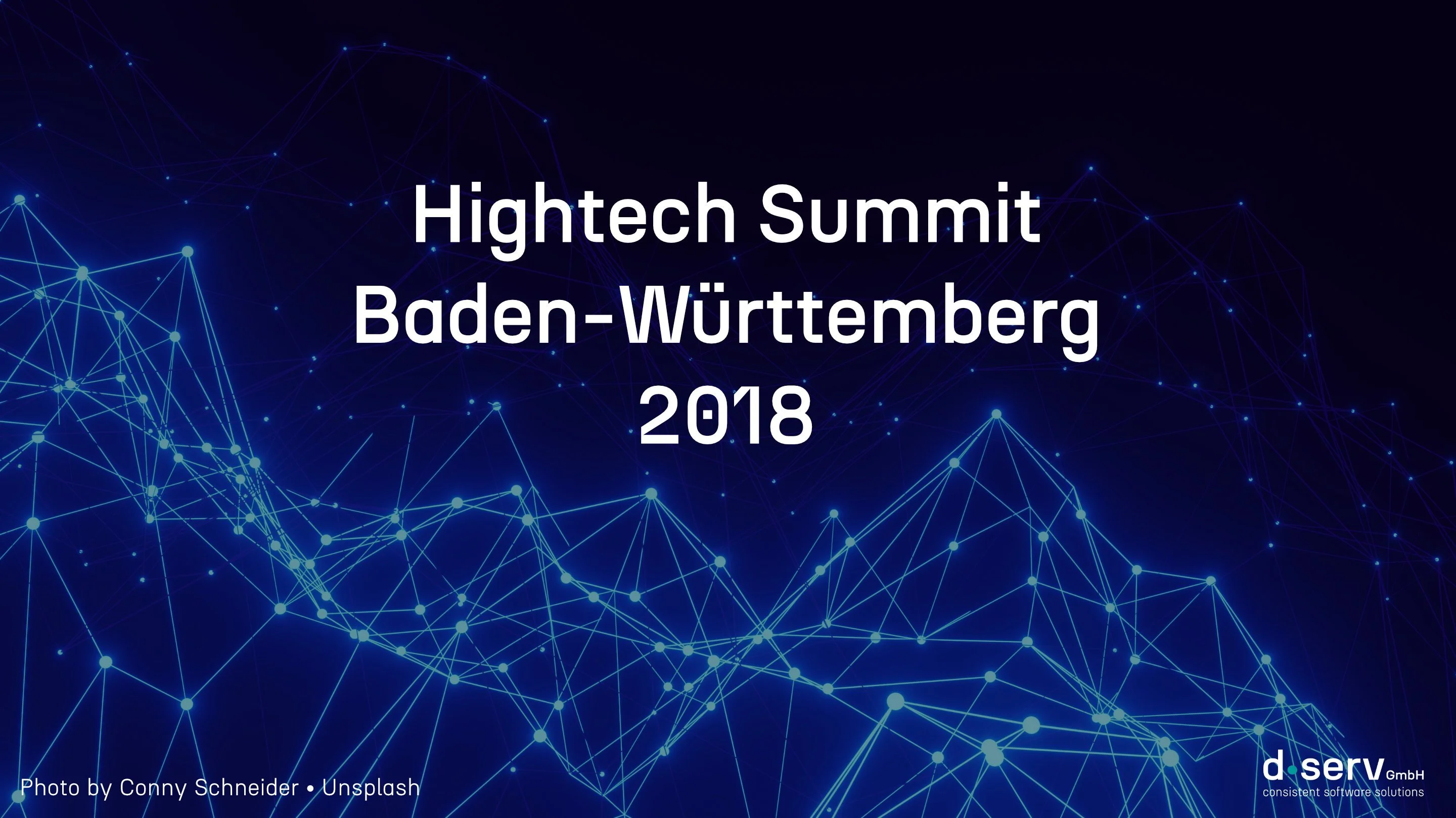 The d-serv GmbH as material sponsor at the »Hightech Summit 2018«